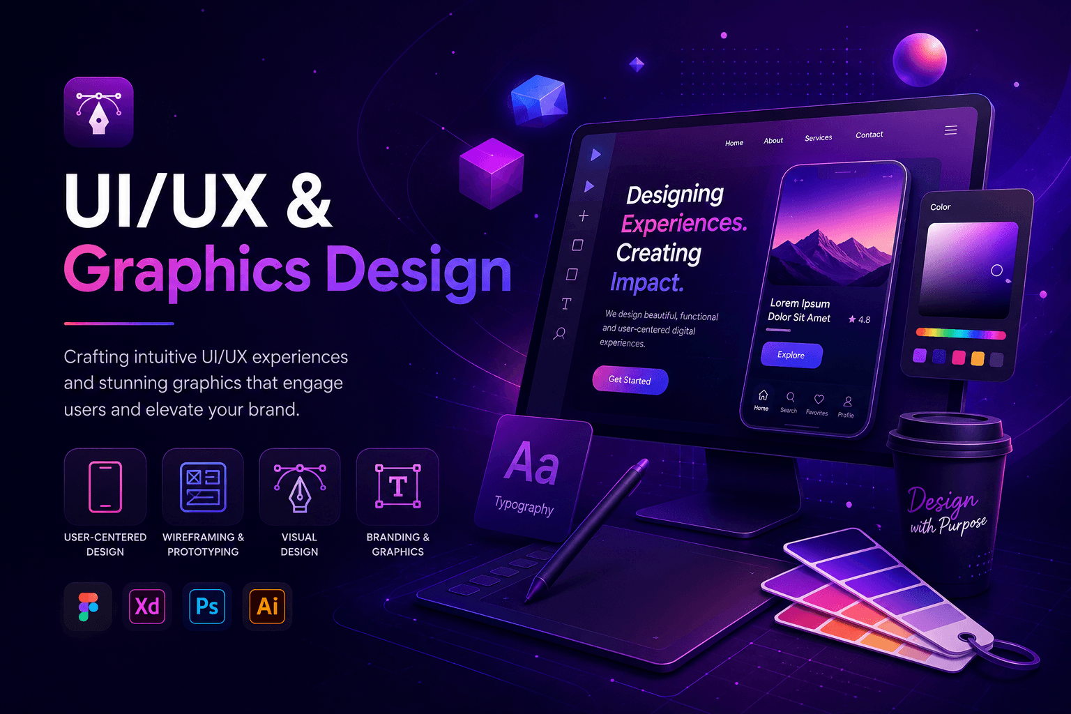 Creative UI/UX & Graphic Design
